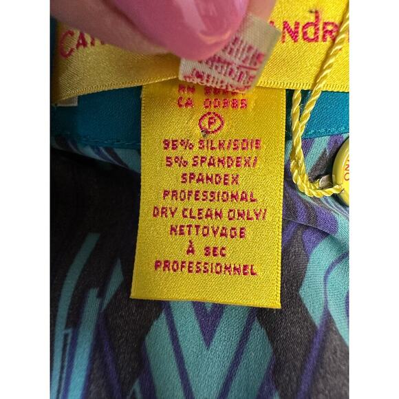 NWT Catherine Malandrino Silk Blend Geometric Print Dress Size 4 - Picture 11 of 12